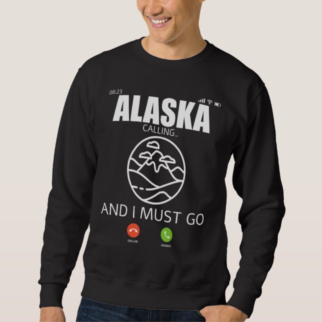 Alaska Travel Camp Vacation Trip Hiking And Backpa Sweatshirt (Vorderseite)