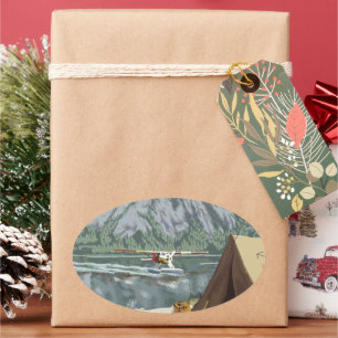 Alaska Travel Ovaler Aufkleber