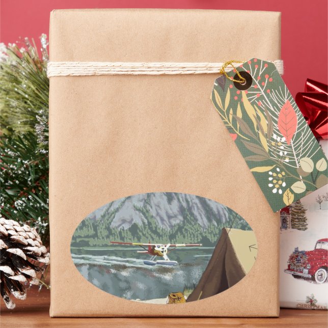 Alaska Travel Ovaler Aufkleber (Feiertag)