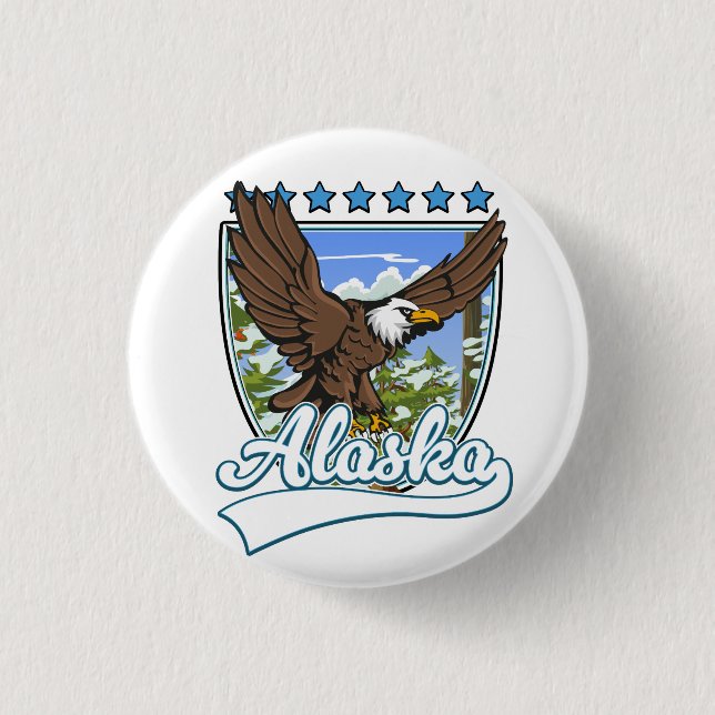 Alaska Travel Patch Button (Vorderseite)