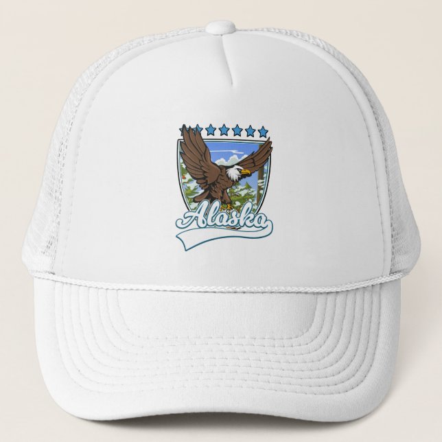 Alaska Travel Patch Truckerkappe (Vorderseite)