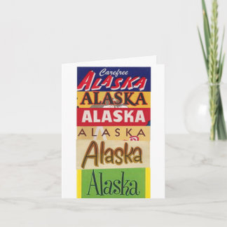 Alaska Travel Poster Thank you card Dankeskarte