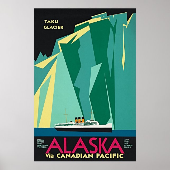 Alaska über den kanadischen Pazifik - Taku Glacier Poster (Vorne)