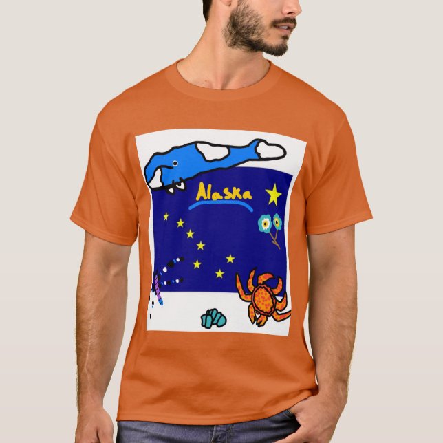 Alaska und seine Symbole T-Shirt (Vorderseite)