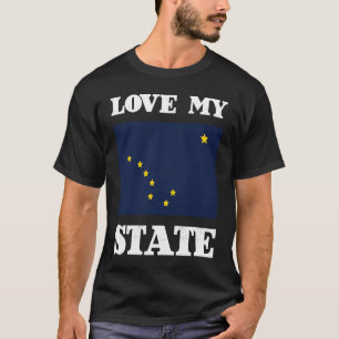 Alaska US Vintage-Staatsflagge für ein stolzes Vol T-Shirt