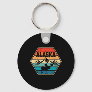 Alaska USA Bergwandern Vintage Retro Geschenk Schlüsselanhänger