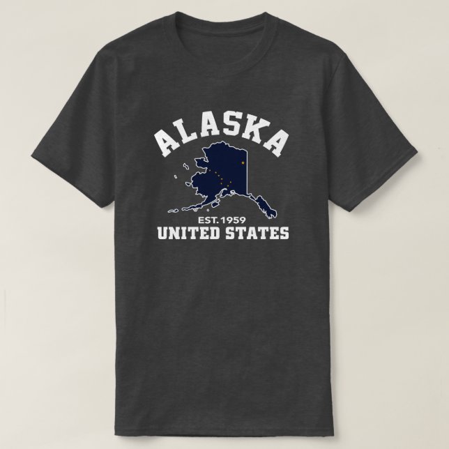 Alaska USA Est. Patriotisches T-Shirt der (Design vorne)
