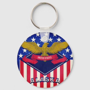 Alaska USA Flag Schlüsselanhänger