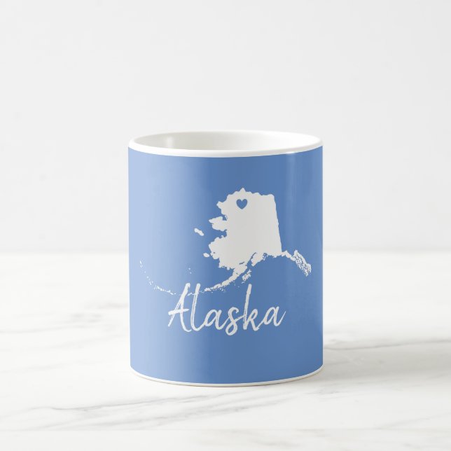 Alaska usa Staat Karte mit Herzform Kaffeetasse (Mittel)