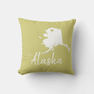 Alaska usa Staat Karte mit Herzform Kissen