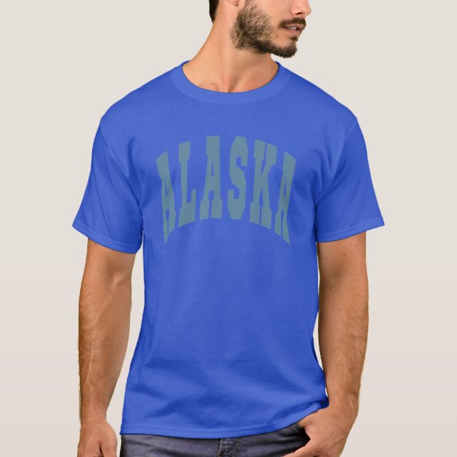 Alaska Varsity-Lettering-Design T-Shirt (Vorderseite)