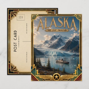 Alaska Vintage Art Deco Golden Age Postkarte