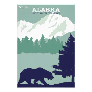 Alaska Vintage Plakat Fotodruck