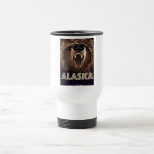 Alaska Vintage Reiseplakat Reisebecher