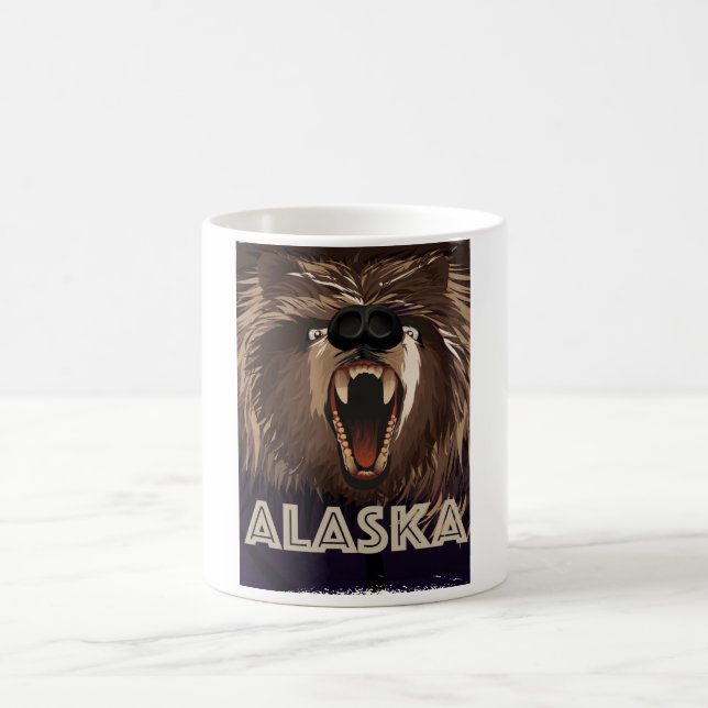 Alaska Vintage Reiseplakat Tasse (Mittel)