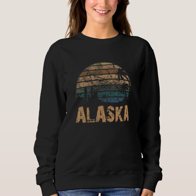 Alaska Vintage Sunset Distressed Sweatshirt (Vorderseite)