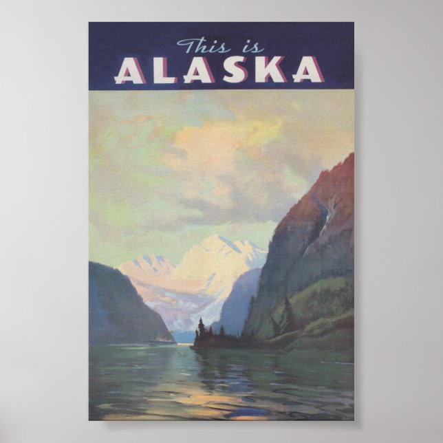 Alaska Vintage Travel Poster (Vorne)