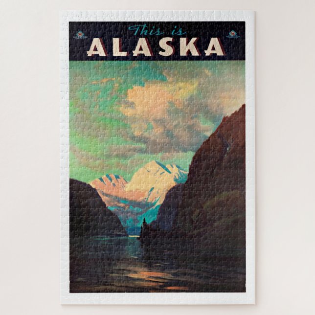 Alaska - Vintage Travel Puzzle (Vertikal)