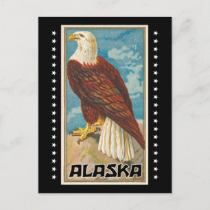Alaska - Vintager Adler Postkarte