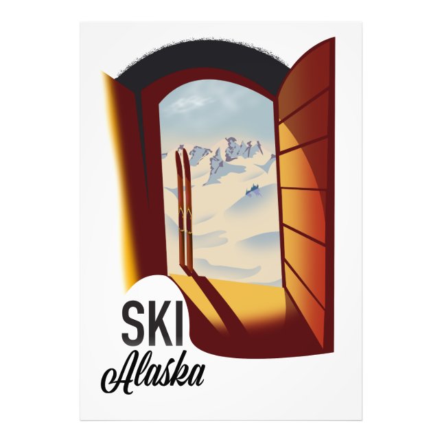 Alaska Vintages Skipposter Fotodruck (Vorne)