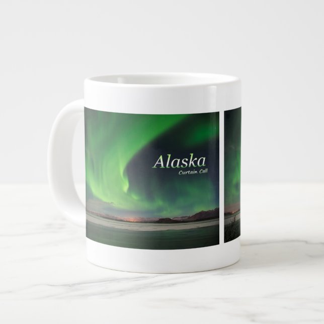 Alaska-Vorhang-Ruf Jumbo-Tasse (Vorderseite Links)