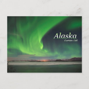 Alaska-Vorhang-Ruf Postkarte