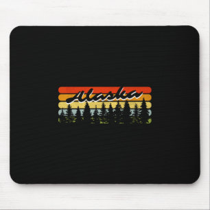 Alaska Wald Sonnenuntergang Bäume Hütte Thema Urla Mousepad