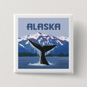Alaska   Whale Tale Button