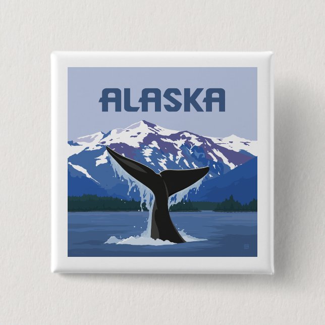 Alaska | Whale Tale Button (Vorderseite)