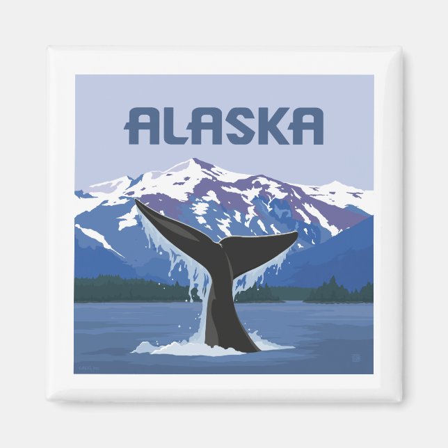 Alaska | Whale Tale Magnet (Vorne)