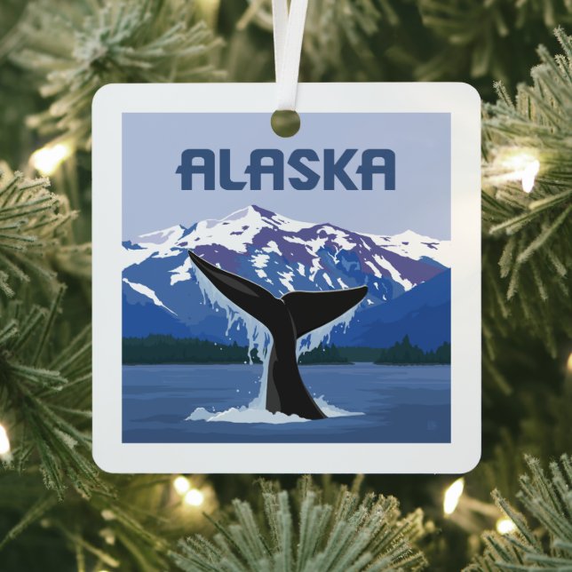Alaska | Whale Tale Ornament Aus Metall (InSitu)
