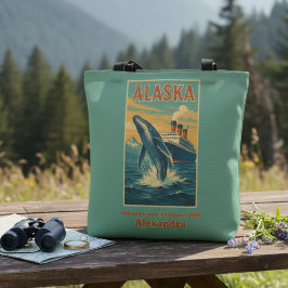 Alaska Whale Vintage Ocean Scene