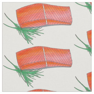 ALASKA Wild Alaskan Lachs Fischfilet Meeresfrüchte Stoff