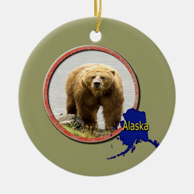 Alaska-wild lebende Tiere Keramik Ornament (Vorne)