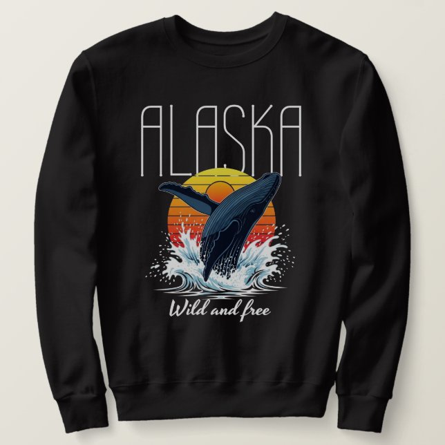 Alaska wild und frei  sweatshirt (Design vorne)