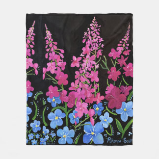 Alaska-Wildblumen-Flanelldecke Fleecedecke