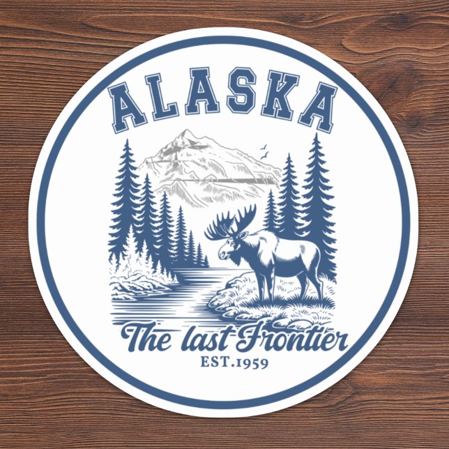 Alaska Wilderness Moose Art Aufkleber (Von Creator hochgeladen)