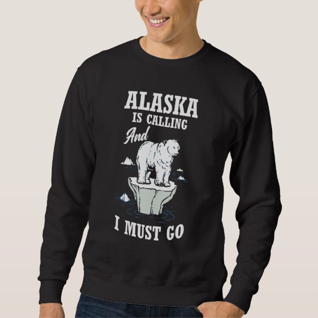 Alaska Winter Berg Alaska Ruft   Alaska Sweatshirt (Vorderseite)