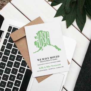 ALASKA Wir haben neue Adresse Neue Zuhause verscho Postkarte