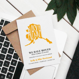 ALASKA Wir haben neue Adresse Neue Zuhause verscho Postkarte
