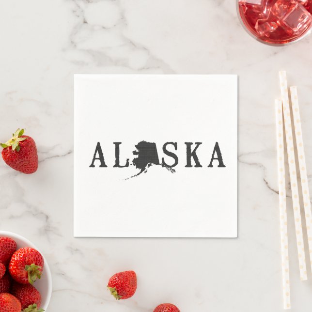 Alaska Word Art Paper Party Napkins Serviette (Beispiel)