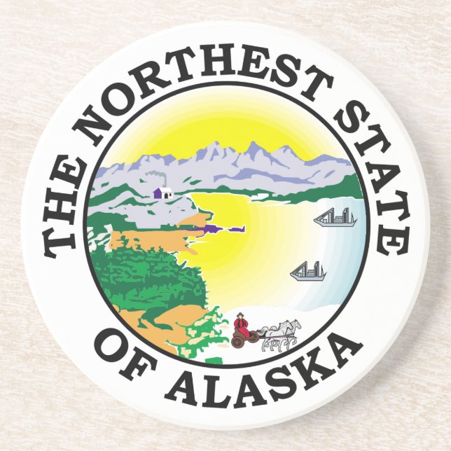 Alaska-Zeichen Getränkeuntersetzer (Vorne)