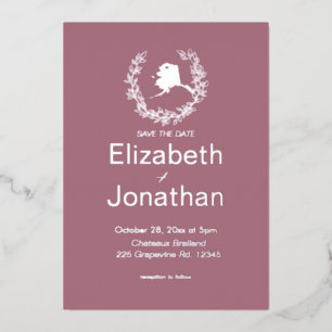 Alaska Zielhochzeit   Folieneinladung