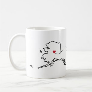 Alaska zu Minnesota - Herz2Herz Kaffeetasse