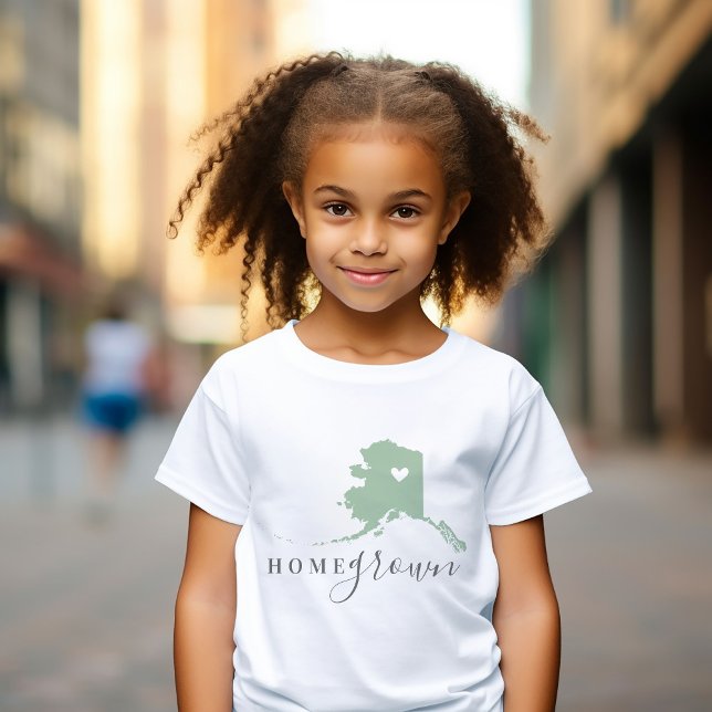 Alaska Zuhause Grown | Staat-Karte bearbeiten Baby T-shirt (Von Creator hochgeladen)