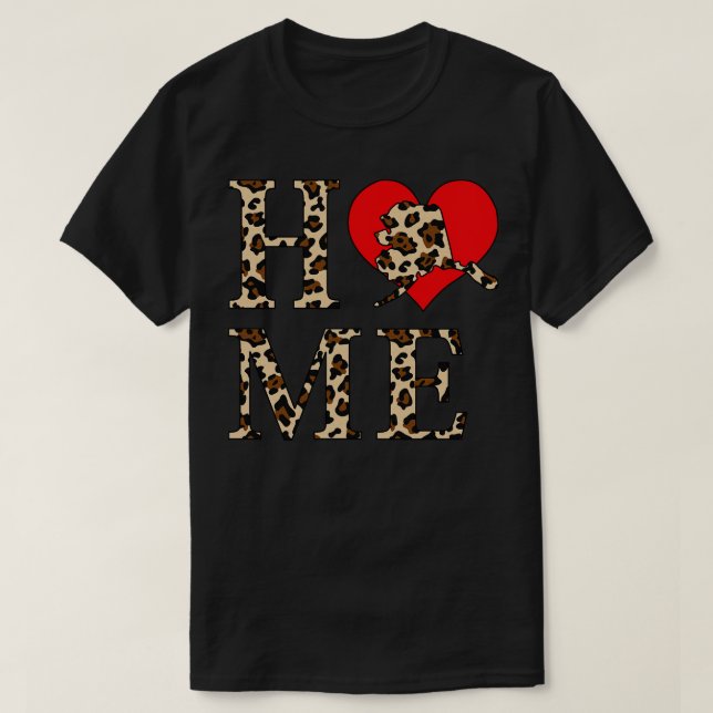 Alaska Zuhause Leopard Print T-Shirt (Design vorne)