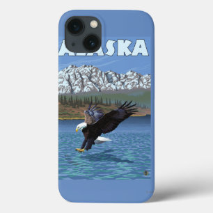 AlaskaBald Adler-Vintages Reise-Plakat Case-Mate iPhone Hülle