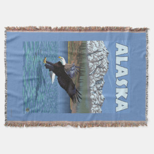 AlaskaBald Adler-Vintages Reise-Plakat Decke