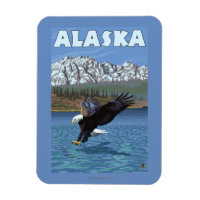 AlaskaBald Eagle Vintage Travel Poster