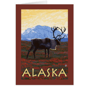 AlaskaCaribbean Vintage Travel Poster